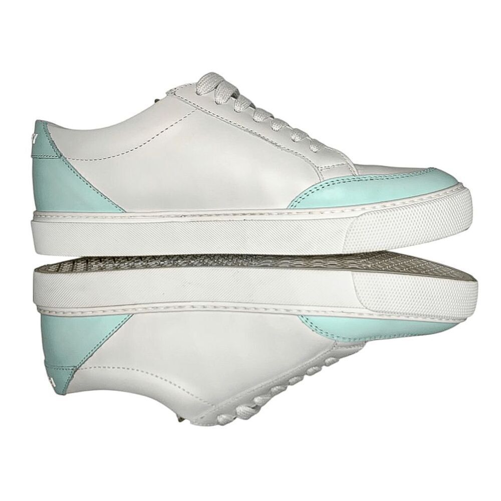Burberry Low Top Nova Check Selma Lace Up Sneakers EU 37 Optic White Cool Mint - Picture 7 of 11